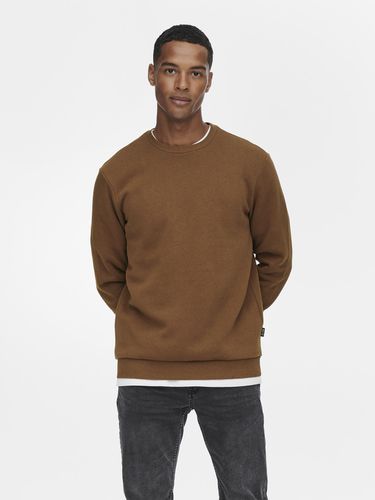 ONLY & SONS Ceres Sweatshirt Brown - ONLY & SONS - Modalova