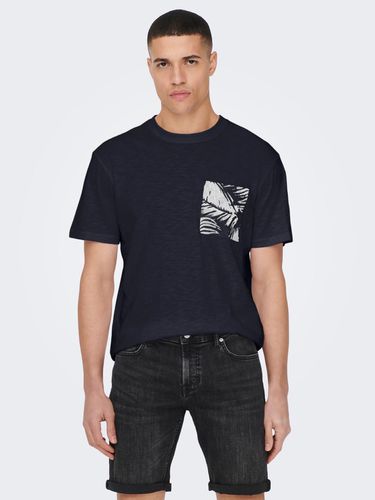 ONLY & SONS Perry T-shirt Blue - ONLY & SONS - Modalova