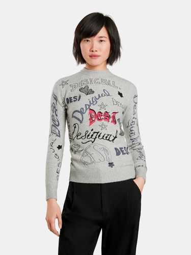 Desigual Paloma Sweater Grey - Desigual - Modalova