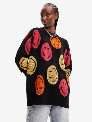 Desigual Smiley Sweatshirt Black - Desigual - Modalova