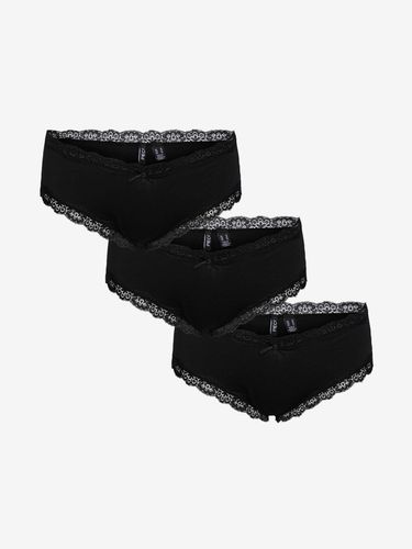 Pieces Nola Briefs 3 Piece Black - Pieces - Modalova