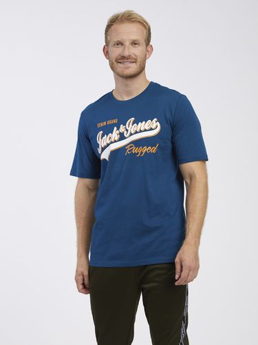 Jack & Jones Logo T-shirt Blue - Jack & Jones - Modalova