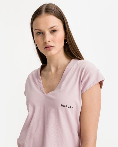 Replay T-shirt Pink - Replay - Modalova