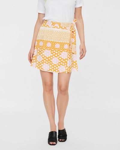 Vero Moda Anna Skirt Yellow Orange - Vero Moda - Modalova