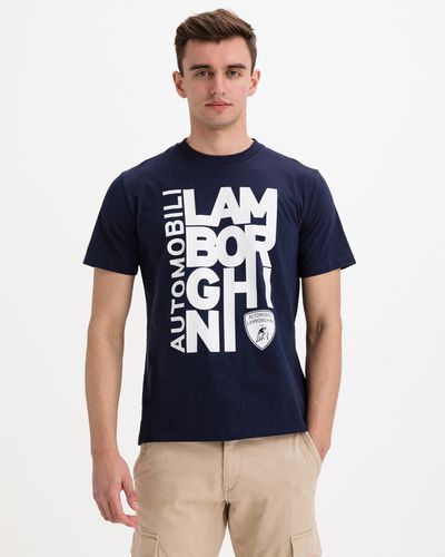 Lamborghini T-shirt Blue - Lamborghini - Modalova