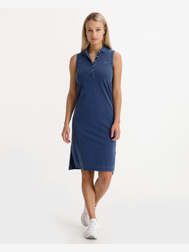 Gant D2. Sunfaded Polo Dress Blue - Gant - Modalova
