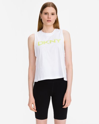 DKNY Sollip Logo Top White - DKNY - Modalova