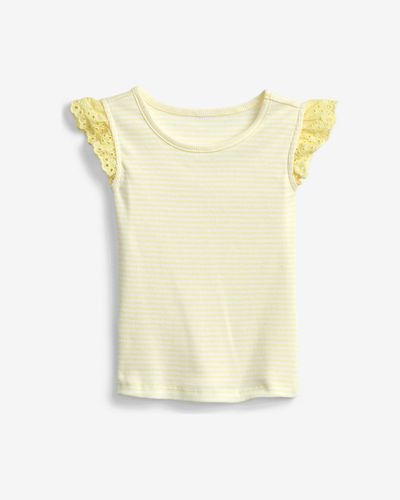 GAP Lace-Trim Kids Blouse Yellow - GAP - Modalova