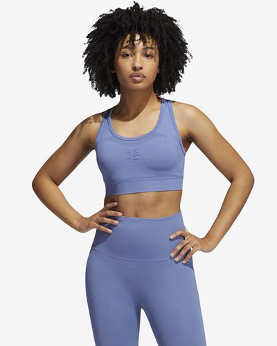 Adidas Performance Studio Bra Blue - adidas Performance - Modalova