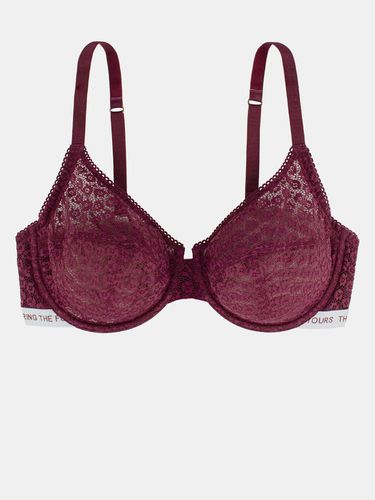 Abelia lace bandeau bra pink Dorina