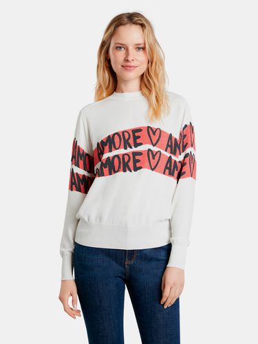 Desigual Amore Amore Sweater White - Desigual - Modalova