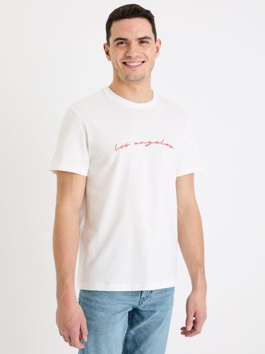 Celio Gexhand T-shirt White - Celio - Modalova