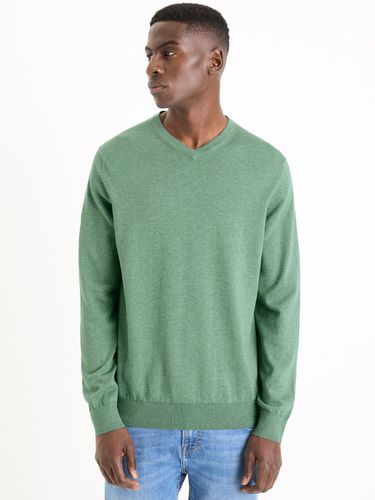 Celio Decoton Sweater Green - Celio - Modalova