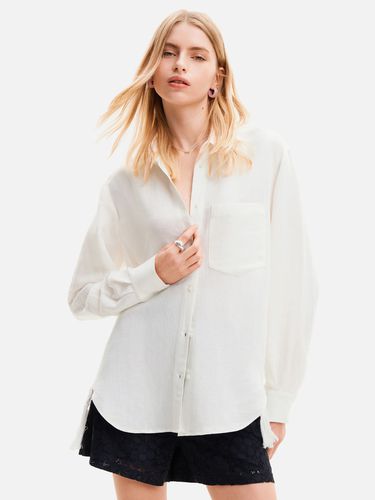 Desigual Fringes Shirt White - Desigual - Modalova