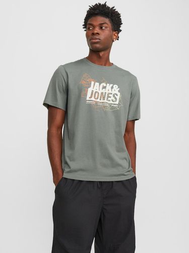Jack & Jones Map T-shirt Green - Jack & Jones - Modalova