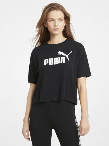 Puma ESS Cropped Logo T-shirt Black - Puma - Modalova