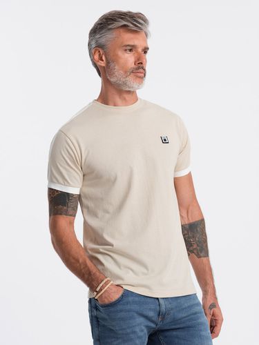 Ombre Clothing T-shirt Beige - Ombre Clothing - Modalova
