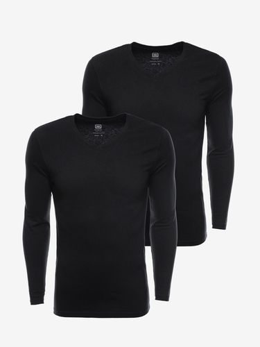 Ombre Clothing T-shirt 2 pcs Black - Ombre Clothing - Modalova
