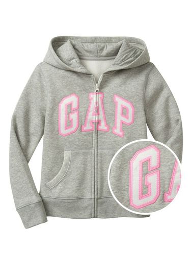GAP Logo zip hoodie Sweatshirt Grey - GAP - Modalova