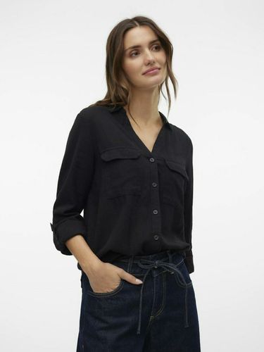 Vero Moda Linn Bumpy Blouse Black - Vero Moda - Modalova