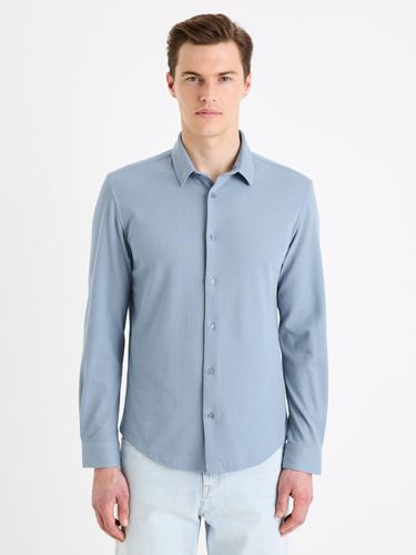 Celio Gawaffle Shirt Blue - Celio - Modalova