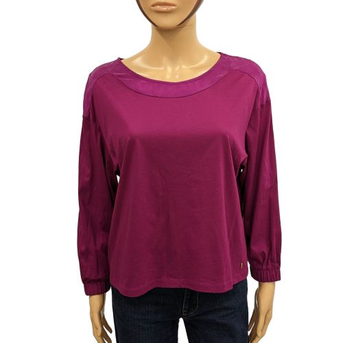 Top Tee shirt T 0 / S en coton et soie fuchsia - Des Petits Hauts - Modalova