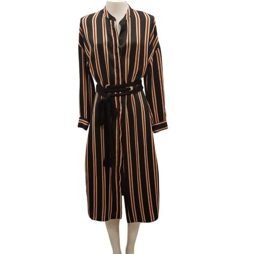 Robe chemise longue à rayures - Taille S - Zara - Modalova