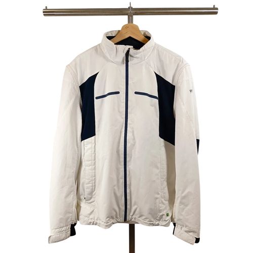Veste de sport blanche et bleue homme coupe zippée logo M - Hugo Boss - Modalova