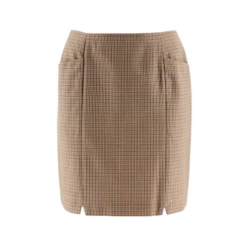 Jupe beige à carreaux - CAMAÏEU - Taille 40 - Camaïeu - Modalova