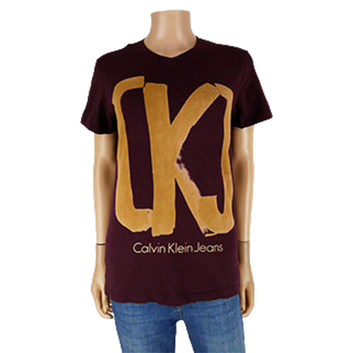 T-shirt bordeaux imprimé - Calvi Klein - taille M - Calvin Klein - Modalova