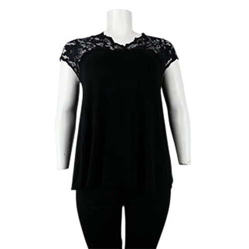 T-shirt avec dentelle - taille 46 - New Look - Modalova