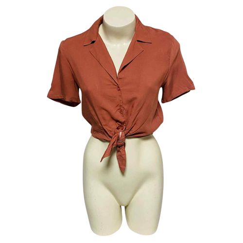 Chemise courte nouée sur le devant - Pull&Bear - XS - Pull & Bear - Modalova