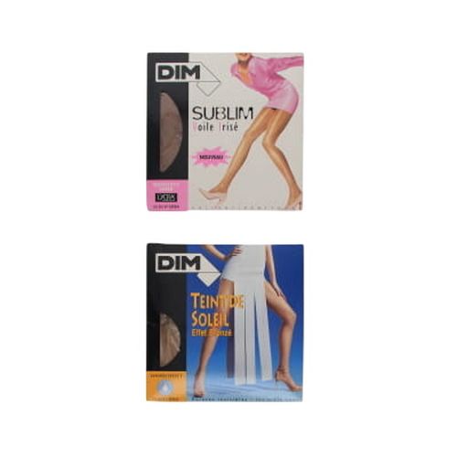 Lot de 2 paires de collants panachés brillants - Taille 3 - Dim - Modalova