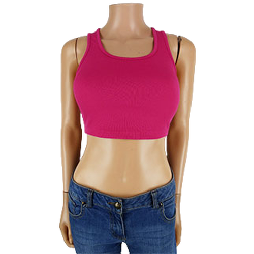 Crop top fuchsia - taille XS - Shein - Modalova