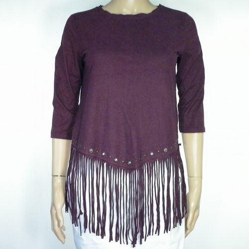 T-Shirt Aubergine Taille M - Bershka - Modalova