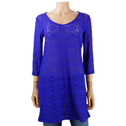 Tunique bleue violette ajourée- - Taille M - Etam - Modalova