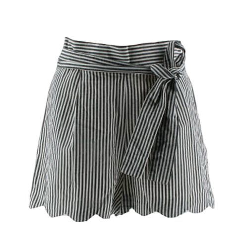 Jupe short à rayures grises et blanches - Taille 38 - H&M - Modalova