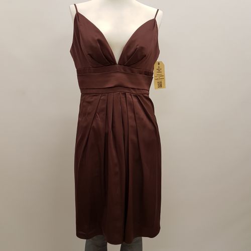 Robe de fêtes à fines bretelles chocolat - Taille L - Manoukian - Modalova