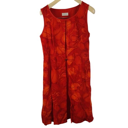 Robe rouge à motif - Taille 40 - longueur 92cm mesuré - Zapa - Modalova