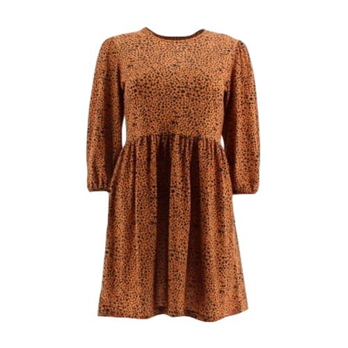 Robe camel à pois noire - taille S - Stradivarius - Modalova