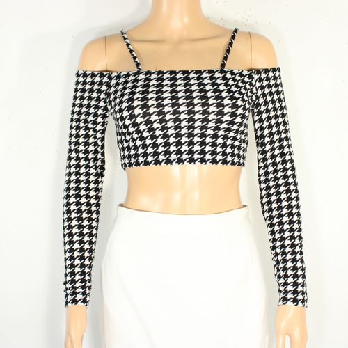 Crop Top Noire & Taille XS - Shein - Modalova