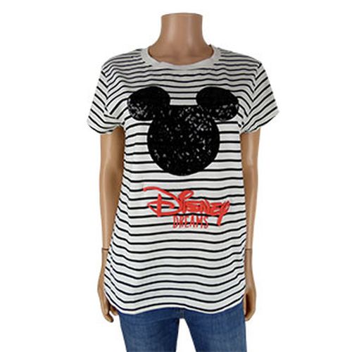 T-shirt à rayures imprimés Mickey pailleté - Taille 40/42 - Disney - Modalova