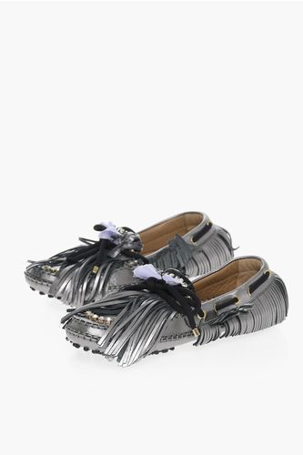 Metallic effect Leather PULI Loafers With Rhinestones And Fr size 36 - 13 09 SR - Modalova