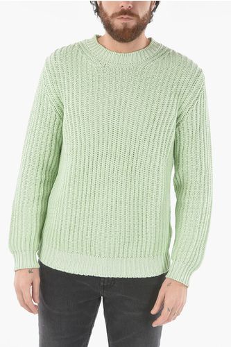 Cable Knit Solid Color Crew-Neck Sweater Größe L - Altea - Modalova