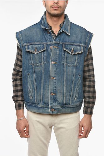 Denim PLEASE DREAM OF ME Waistcoat Jacket with Stud-embellis size L - Celine - Modalova