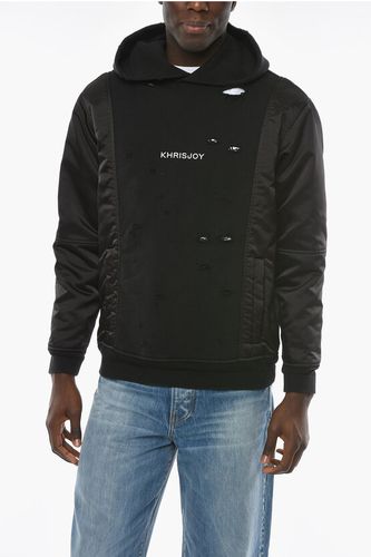Destroyed Hoodie with Satin Inserts Größe Xs - Khrisjoy - Modalova