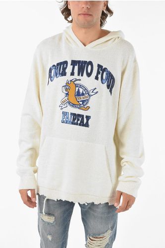Embroidered Sequined Hooded Sweater Größe L - 424 - Modalova