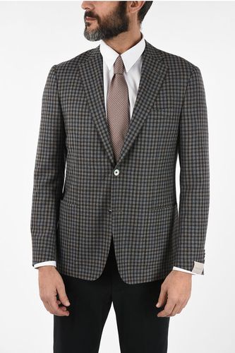 Gun club check drop 6R side vent patch pocket 2-button GATE size 50 - Corneliani - Modalova