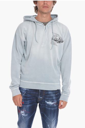 Half-zipped Hoodie Sweatshirt with Logo Print size M - Dsquared2 - Modalova
