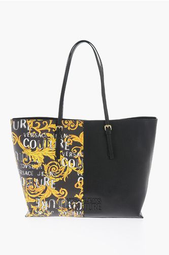 JEANS COUTURE Baroque Printed Faux Leather ROCK CUT Tote Bag size Unic - Versace - Modalova